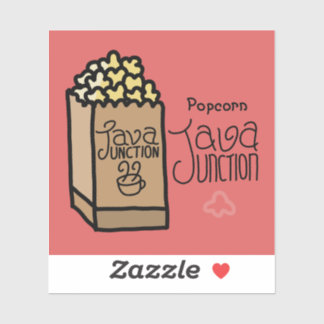 Pegatina Java Junction con texto