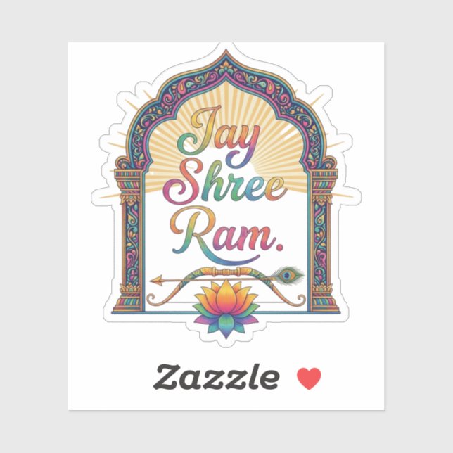 Pegatina Jay shree ram  (Hoja)