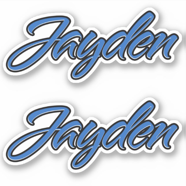 Pegatina Jayden Name blue Aufkleber Sticker Stickerset (Anverso)