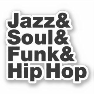 Pegatina Jazz y Soul y Funk & Hip Hop