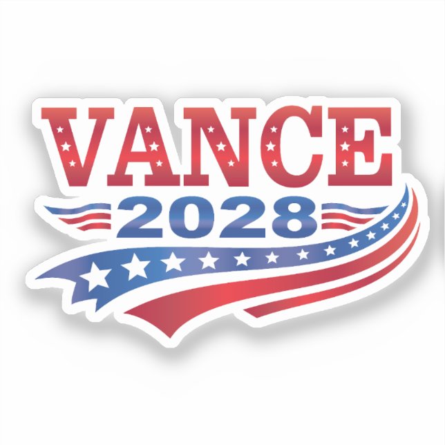Pegatina JD Vance Presidente 2028 (Anverso)