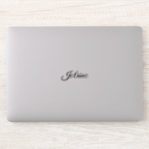 Pegatina Je t’aime I Love You Script French Contour