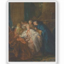 Pegatina Jean-François de Troy - Antes del baile