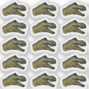 Pegatina Jefe de dinosaurio T-Rex - Fiesta Jurásico Prehist