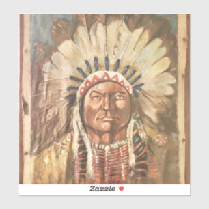 Pegatina Jefe indio de Sitting Bull