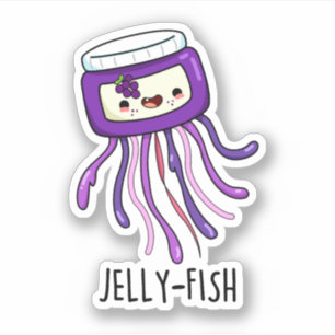 Pegatina Jelly-fish Funny Jelly Jar Pun
