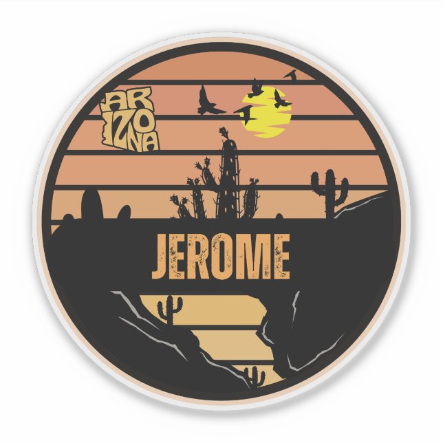 Pegatina Jerome, Arizona (Anverso)
