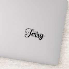 Pegatina Jerry Name - Caligrafía manuscrita