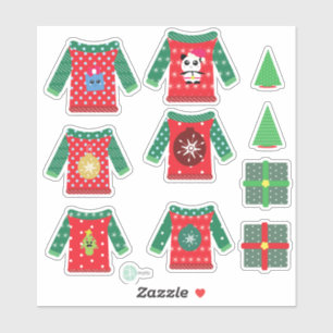Pegatina Jerséis Feos de Navidad Planificador Stickers Kawa