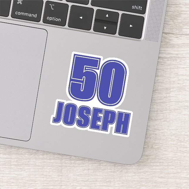 Pegatina Jersey Number with Name Sticker, Sports Themed (Detalle)