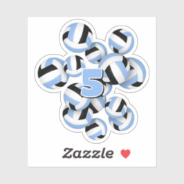 Pegatina jersey número de niños lt bolas de voleibol negro 