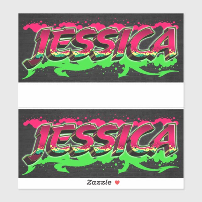 Pegatina Jessica Vorname Name Graffiti Aufkleber Sticker (Hoja)