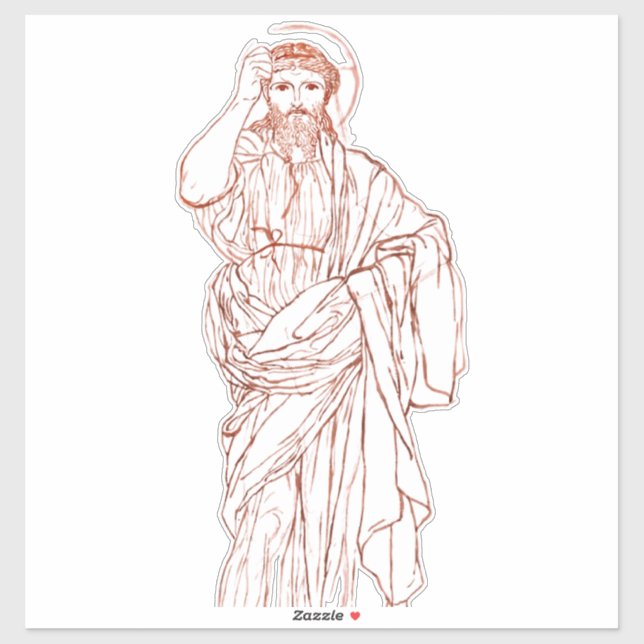 Pegatina Jesucristo de Nazaret Hijo de Dios (Hoja)