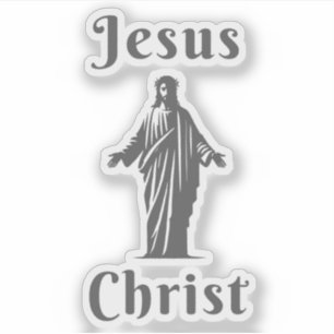 Pegatina Jesucristo (gris)