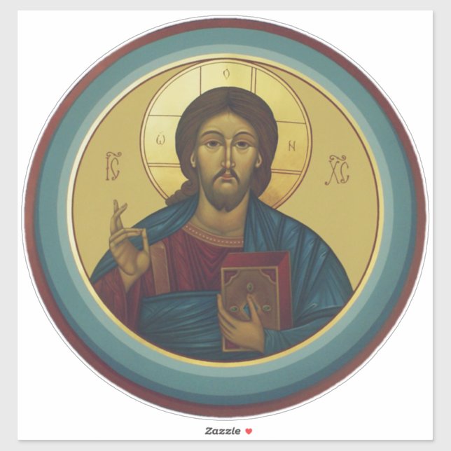 Pegatina Jesucristo Pantocrátor (Hoja)