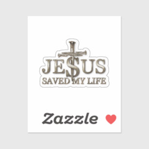 Pegatina Jesucristo Salvó Mi Vida Regalo Para Mujeres Hombr