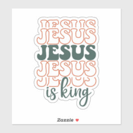 Pegatina Jesús apilado es rey