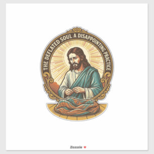 Pegatina Jesús Completamente Desinflado Bola de Yoga Plana 