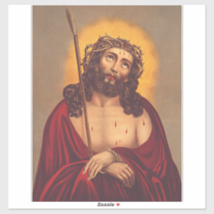 Pegatina Jesús Coronado de Espinas Arte Doloroso