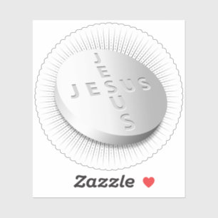Pegatina Jesús Cubre Comprimido Pill Cruz Estelar Cristiana