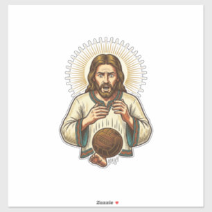 Pegatina Jesús Dejó Caer Pesada Bola De Medicina Dolor De D