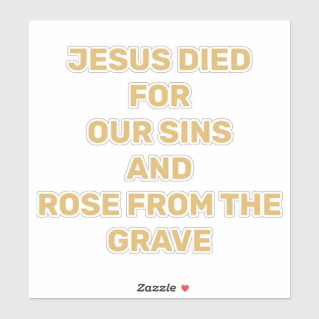 Pegatina Jesús _El coche del mensaje del Evangelio (Hoja)