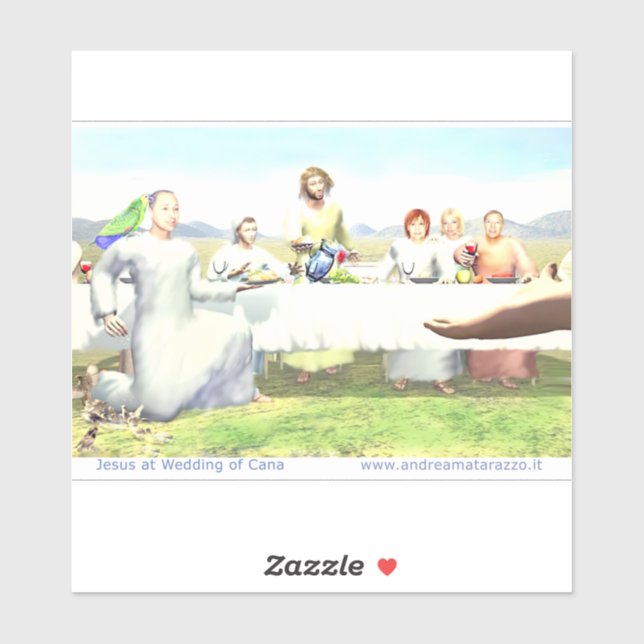 Pegatina Jesús en el Boda de Cana (Hoja)