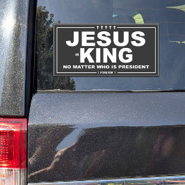 Pegatina Jesús es el rey estilo de campaña de la declaració