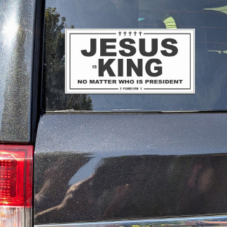 Pegatina Jesús es el rey estilo de campaña de la declaració