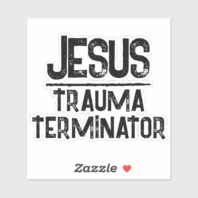 Pegatina Jesús es el Terminator del Trauma Esperanza Cristi (Hoja)