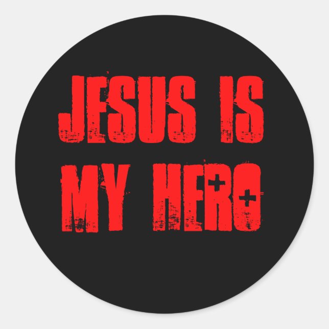 pegatina "Jesús es mi héroe" (Anverso)