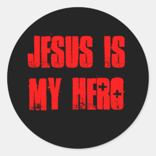 pegatina "Jesús es mi héroe"