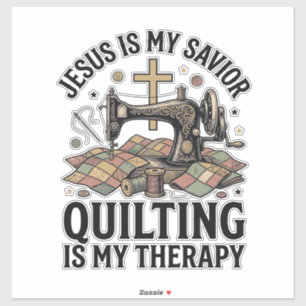 Pegatina Jesús Es Mi Salvador El Quilting Es Mi Terapia