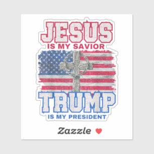 Pegatina Jesús Es Mi Salvador Trump Es Mi Presidente