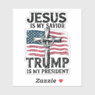 Pegatina Jesús Es Mi Salvador Trump Es Mi Presidente