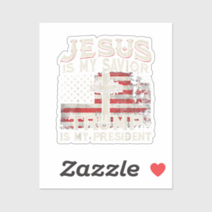 Pegatina Jesús Es Mi Salvador Trump Es Mi Presidente Estado