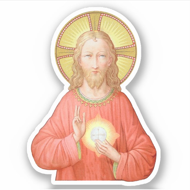 Pegatina Jesús Instituyendo la Santa Comunión (SAU 045) (Anverso)
