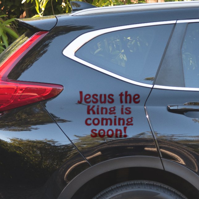Pegatina Jesus is coming (Lado del coche)