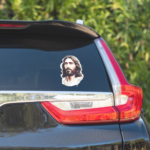 Pegatina jesus lord savior classic car