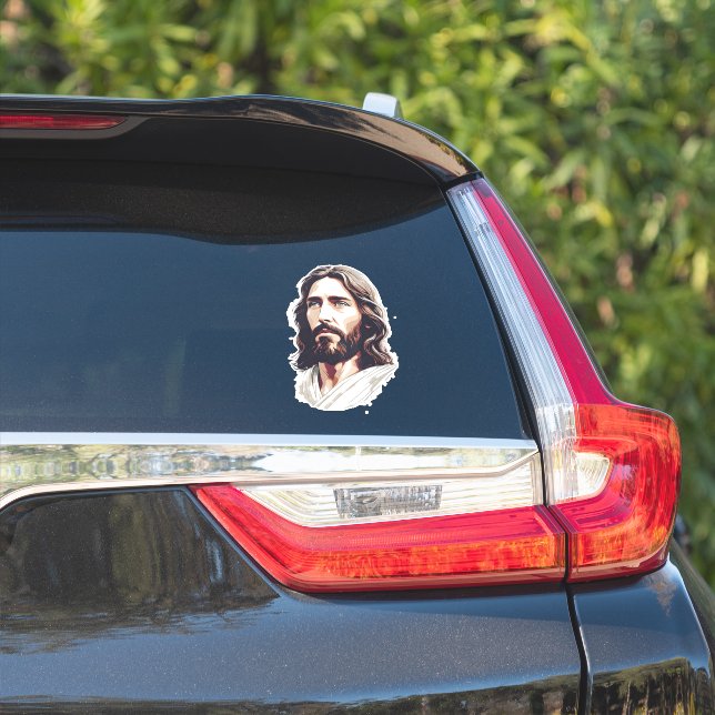 Pegatina jesus lord savior classic car (Lado del coche)