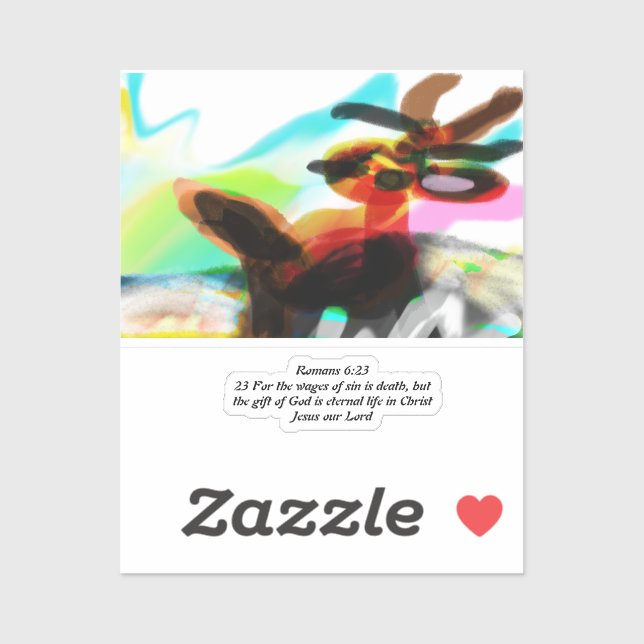 Pegatina jesus love joy (Hoja)