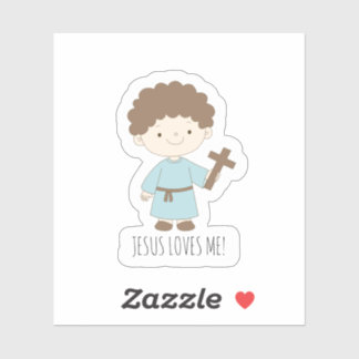 Pegatina “Jesus Loves Me” cute Christian sticker
