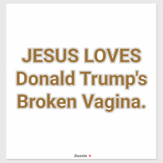Pegatina Jesus Loves Trump Hankamer Artjunkhaus Peace Comic