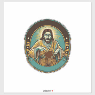 Pegatina Jesús Mancha de Café los Pantalones Antes de Reuni