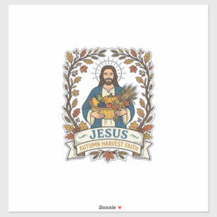 Pegatina Jesús Otoño Cosecha Fe Jesús Otoño Cosecha Ch