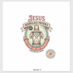 Pegatina Jesús Reloj de Arena Paciencia Jesús Reloj de Aren