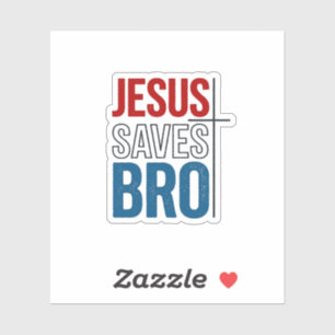Pegatina Jesús Salva Diseño De Camiseta De Tipografía Crist