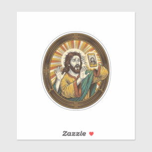 Pegatina Jesús Selfie Accidental de Cámara Frontal Doble Ba