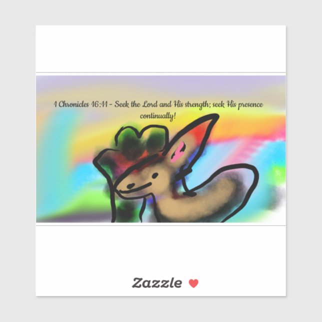 Pegatina Jesus strength  (Hoja)