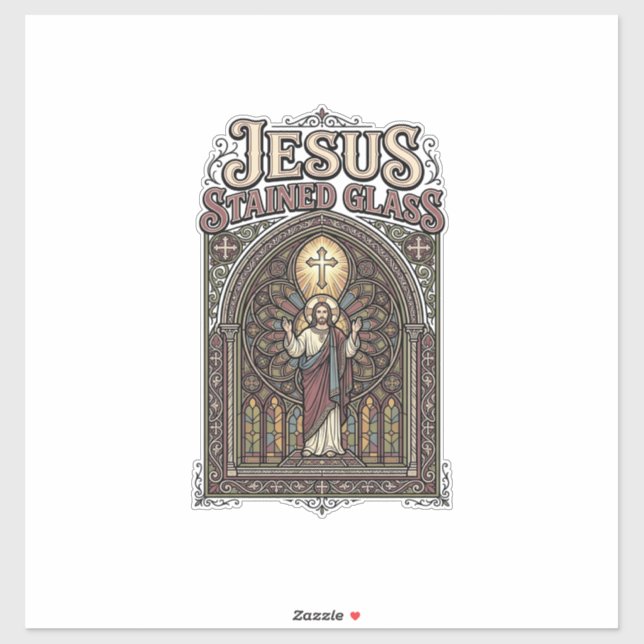 Pegatina Jesús Vidriera Jesús Vidriera Catedral  (Hoja)